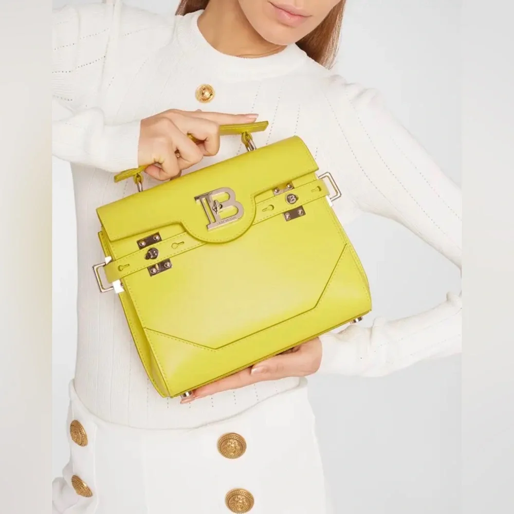 Balmain NWT BBuzz 23 Top-Handle Bag in Smooth Leather - Picture 2 of 8